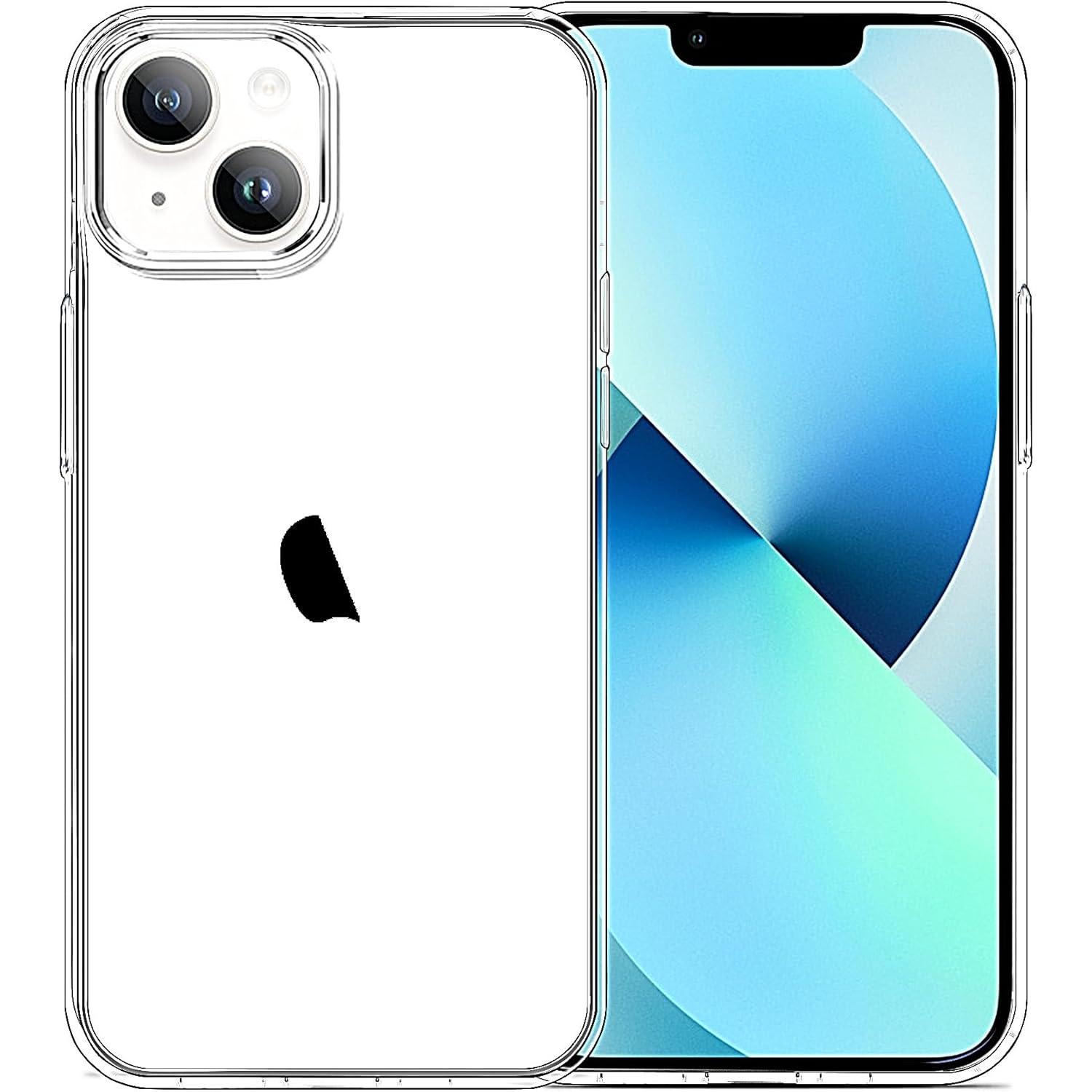 for iPhone 13 Case Clear, Transparent Soft Shockproof Protective Slim Thin Phone Bumper Phone Cases for iPhone 13