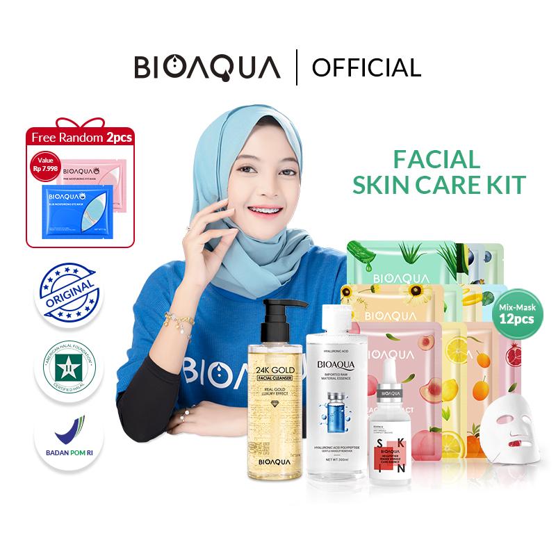 【BPOM】BIOAQUA FACIAL Skincare KIT Cleaning Repair