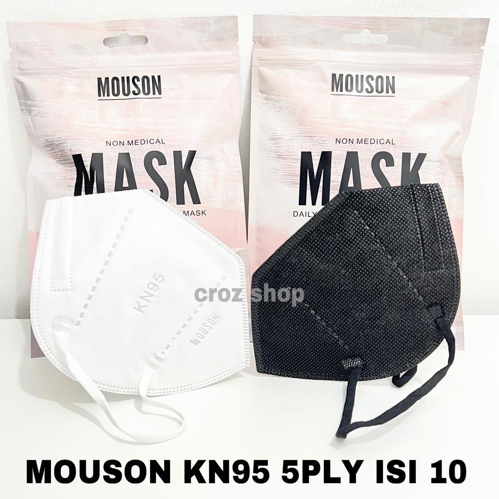 Masker KN95 Mouson 5ply Face Mask isi 10 pcs - Putih