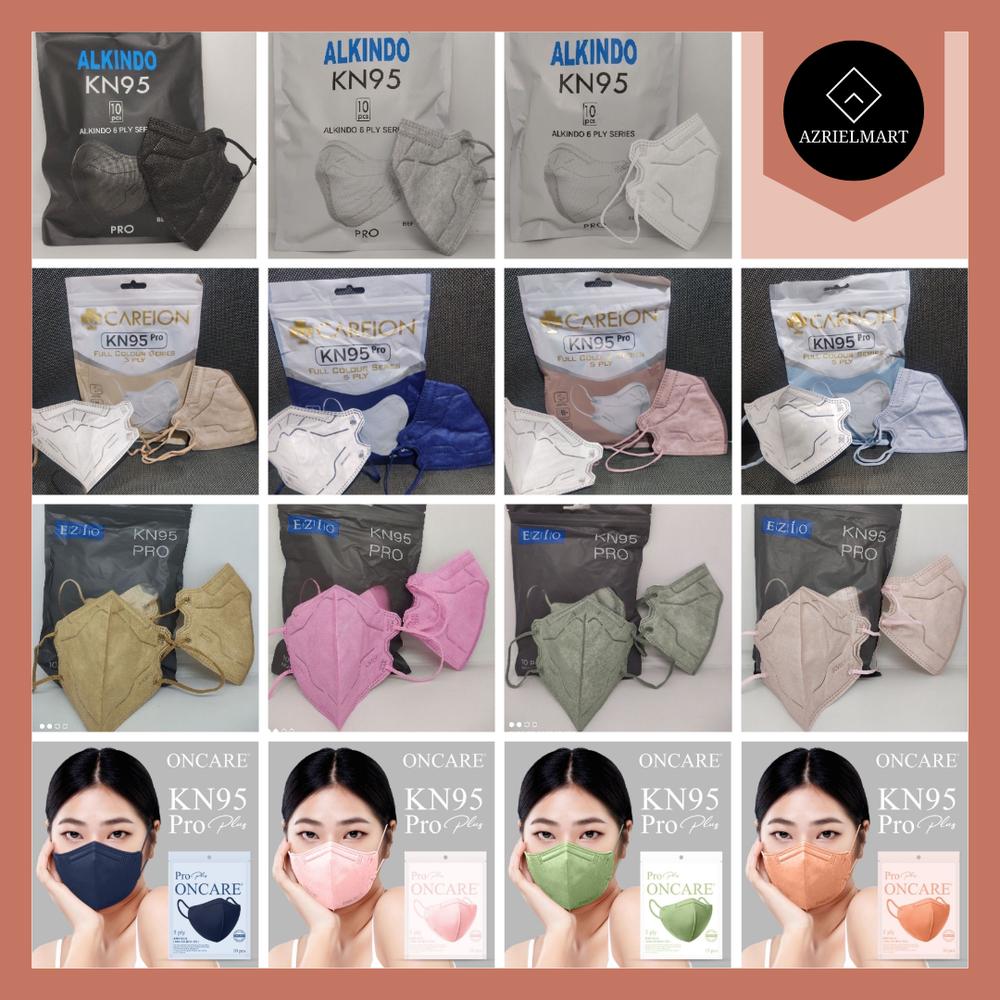 Masker KN95 Oncare Pro Plus 5ply KN95 Pro Careion Original KN 95 Face Mask Earloop 10pcs - KN95 PRO ONCARE(+) HITAM