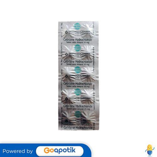 CETIRIZINE HYDROCHLORIDE SAMPHARINDO 10 MG STRIP 10 TABLET