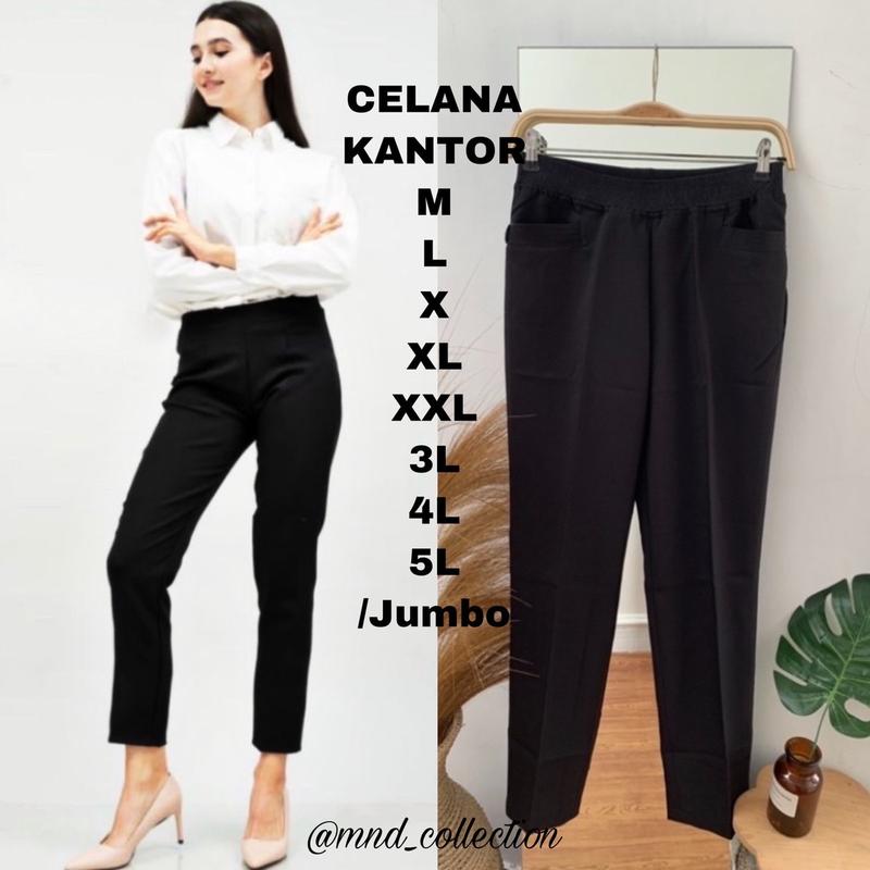 Celana Kerja Wanita Pinggang Karet