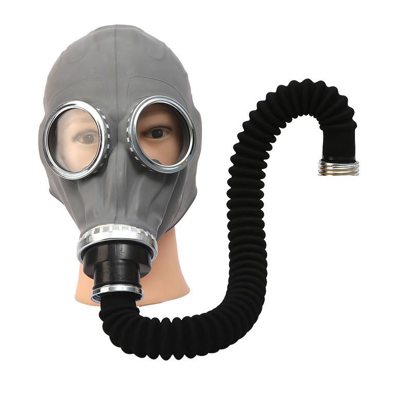 Masker Gas GP5 Style Anti Polusi Udara Full Face Material Silikon Elastis Lengkap Dengan Selang Perpanjangan Dan Sistem Katup Pernapasan Ganda - Topeng
