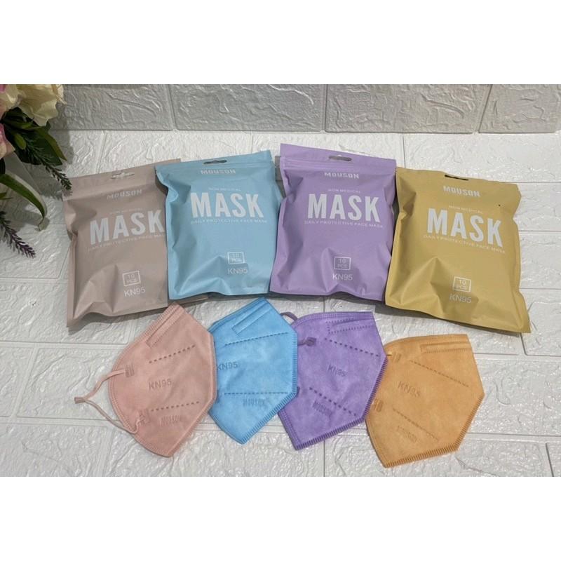Masker Mouson KN95 5ply emboss mouson 10pc non medical - Ungu