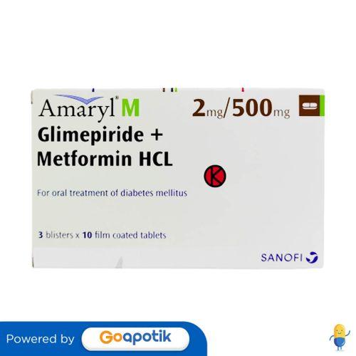 AMARYL-M 2/500 MG BOX 30 TABLET