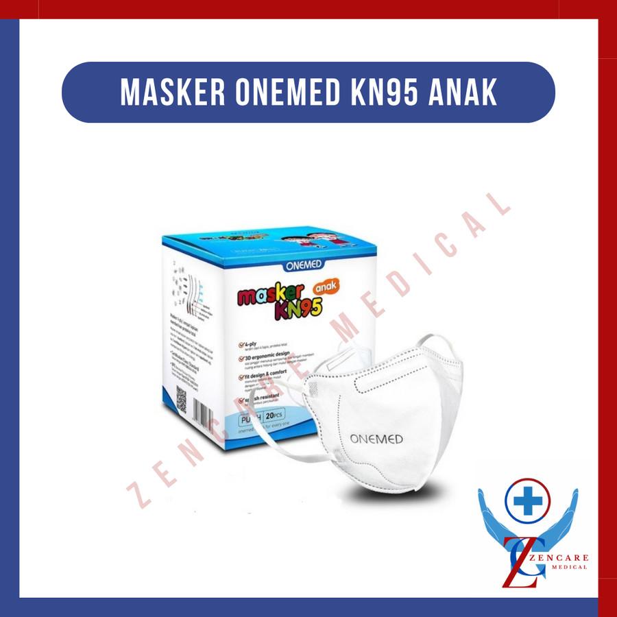 Masker OneMed KN95 Anak Sebox Isi 20 Pcs