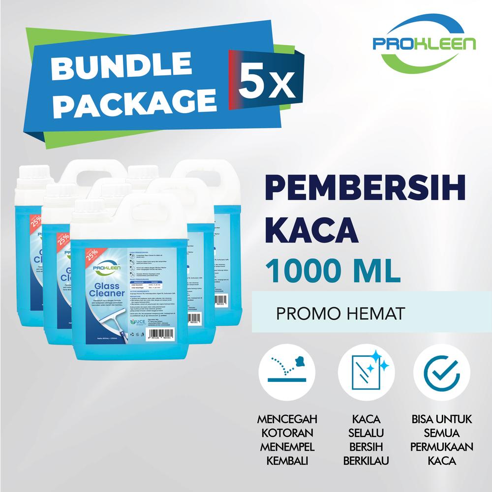 [BUNDLE] Pembersih Kaca GLASS CLEANER PROKLEEN 800mL+25% - 5pcs - BUNDLE Glass Cleaner - 5pcs