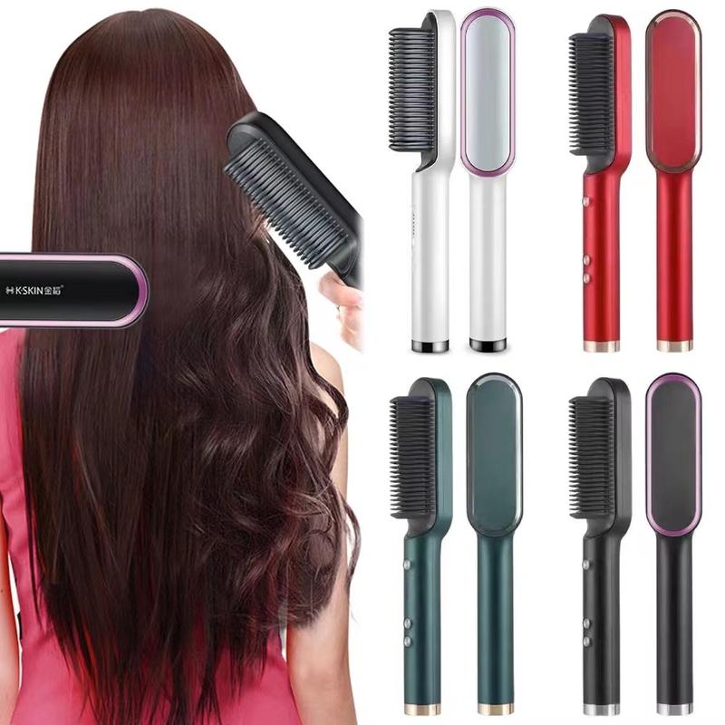 2in1 Pelurus Rambut LATEST VERSION Hair Straightener Comb Hair Curler…