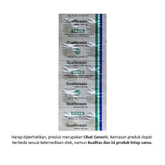 Guaifenesin / Glyceryl Guaiacolate (GG) 100 mg 10 Tablet