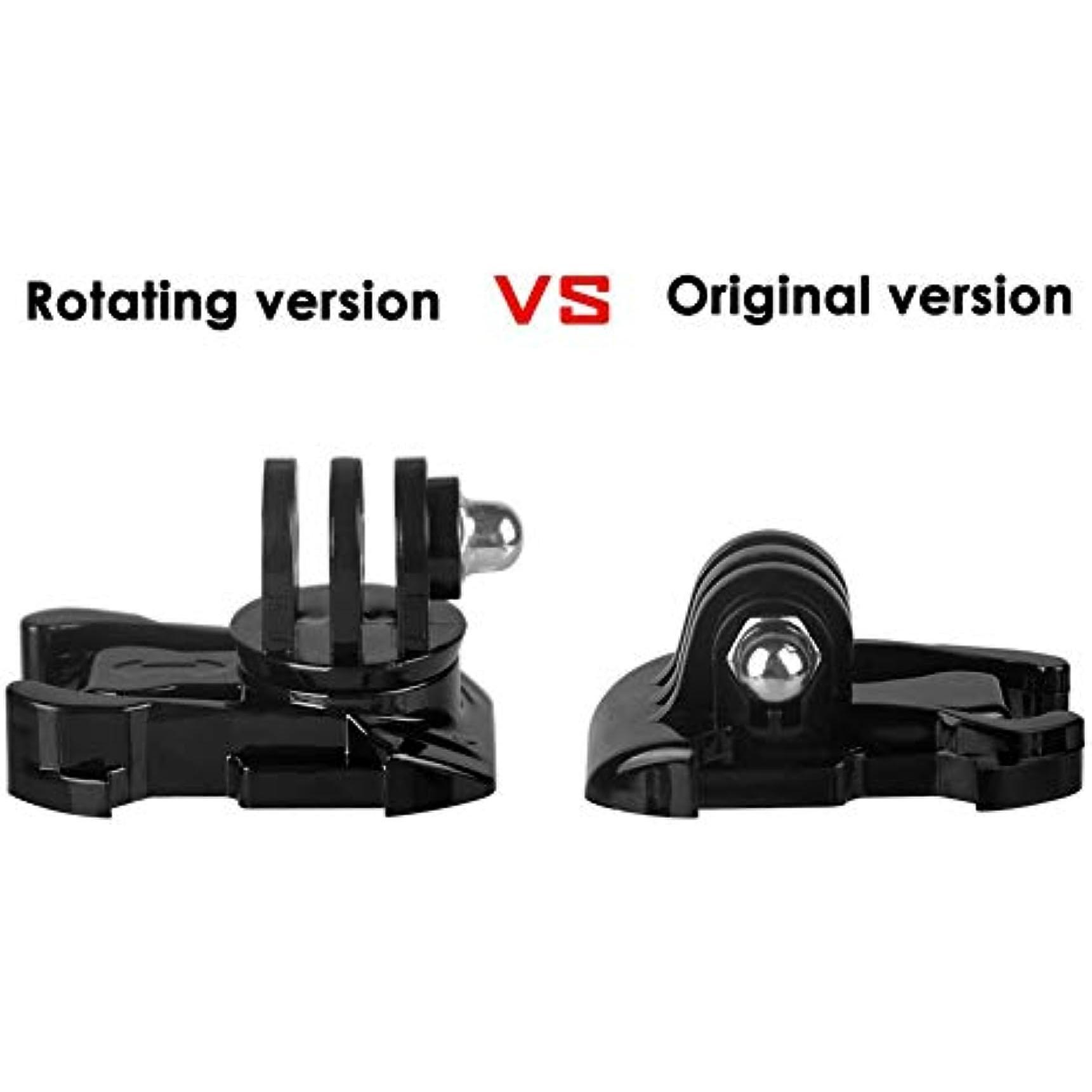 Support de fixation pivotant à vis à 360° pour sangle de casque, adaptateur et support pour caméras d'action GoPro 11, 10, 9, 8, 7, 6, Session, 5 et 4_voghion.com