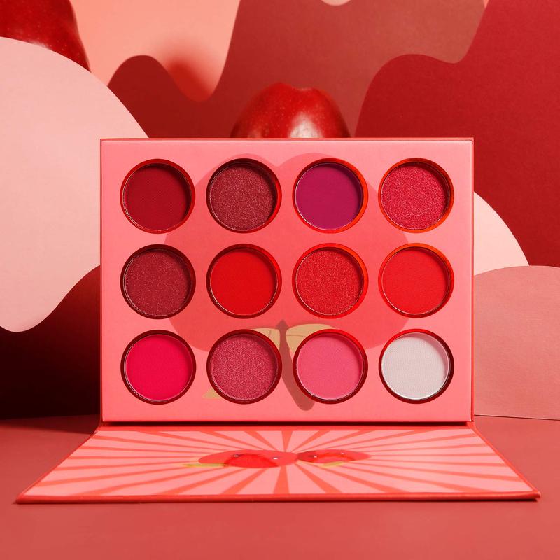 DE'LANCI Red Eyeshadow Palette,12 Color Matte Shimmer High Pigmented …