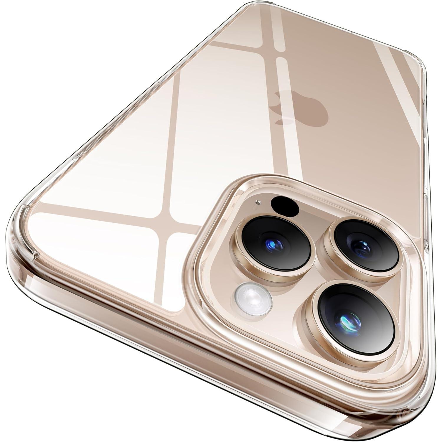 CASEKOO for iPhone 16 Pro Case Crystal Clear, [Never Yellow Technology] [12FT Military-Grade Protection] Transparent Slim Cover Women Men Phone 16 Pro Case 6.3 inch, Clear
