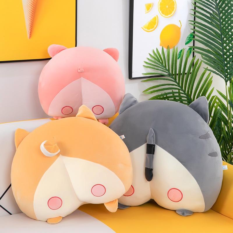 หมอน Corgi Ass หมอนอิงตุ๊กตานุ่มนิ่ม หมอนอิงตุ๊กตาจ้ำม่ำ นุ่มนิ่มเนื้…
