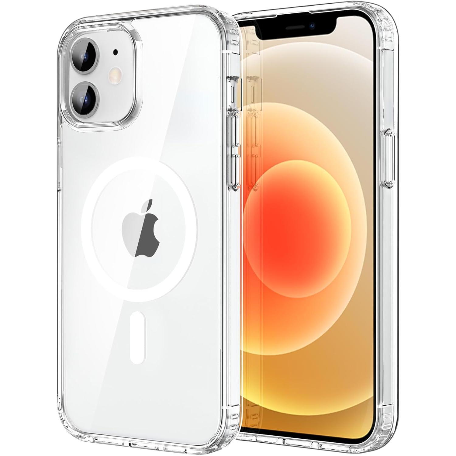 CACOE Magnetic Case for iPhone 12 & iPhone 12 Pro 6.1 inch-Compatible with MagSafe & Magnetic Car Phone Mount,Not Yellowing Anti-Scratch (Clear)