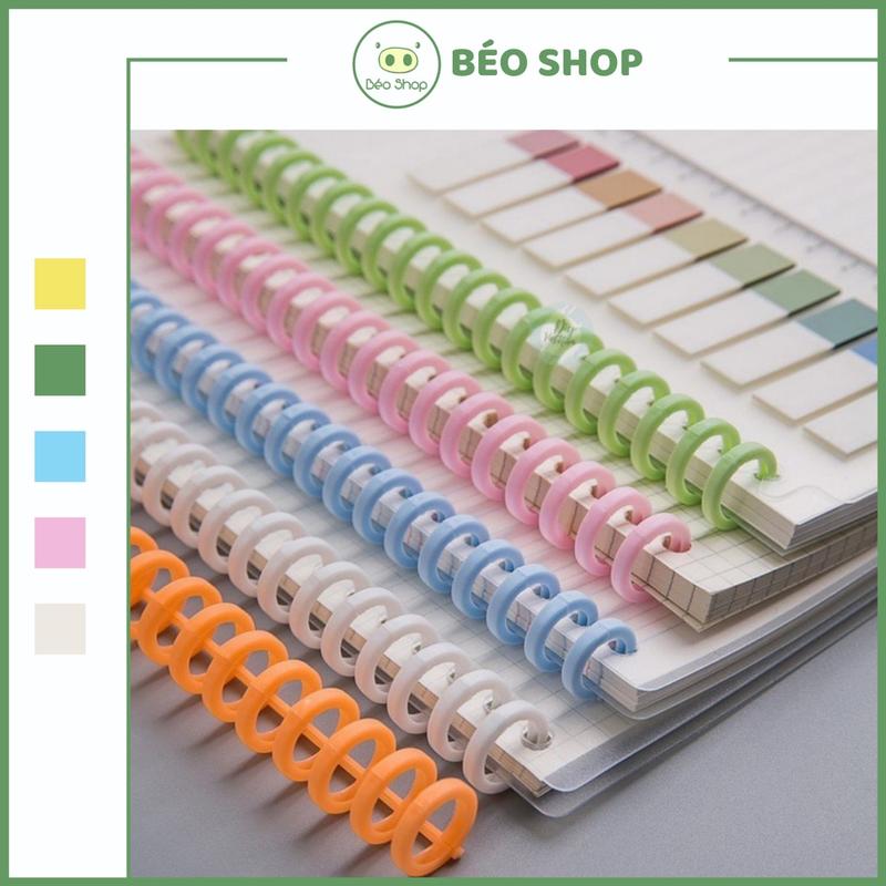 Binder thanh còng nhựa làm sổ Béo shop, kẹp tài liệu đường kính 10mm …