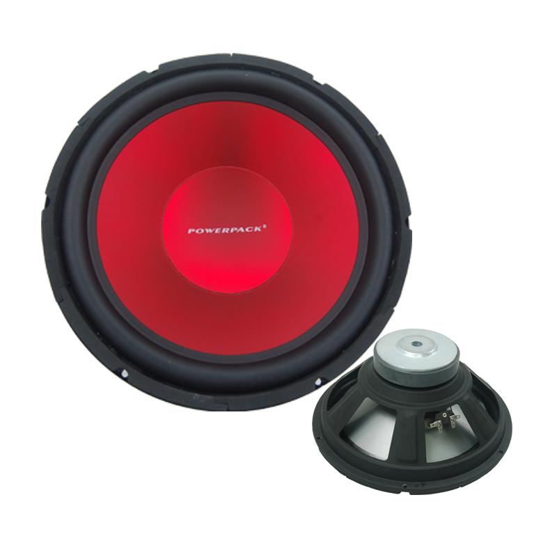 1 pc  12 Inch Max Power 400 W 4 Ohm Auto Acoustic Subwoofer  Rubber Edge Red Coating Injection Cone Car Audio Speaker Woofer