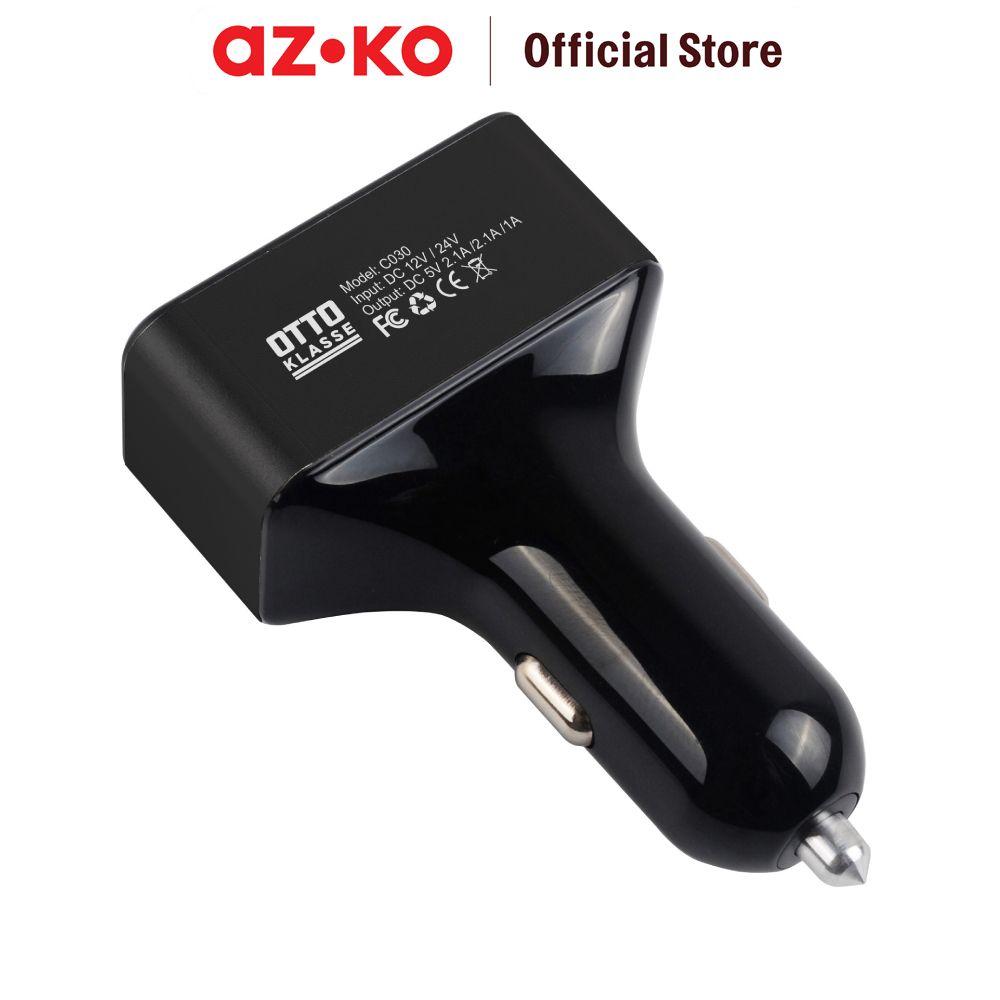 AZKO Otto Klasse Charger Mobil 3 USB Hub 5.2A Car Charger Adaptor Mobil USB Charger Pengisi Daya Mobil