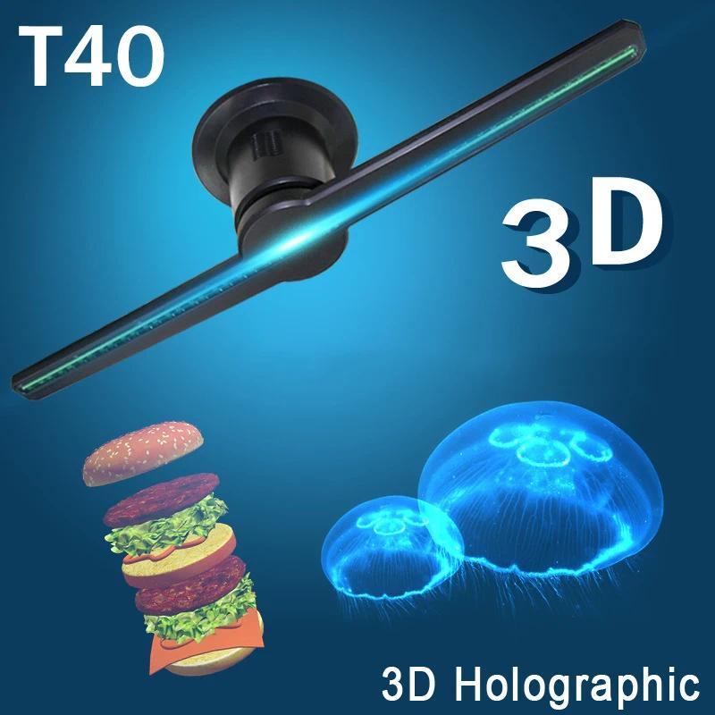 PD42 3D Fan Hologram Projector Holographic Fan Logo Commercial Advertising Light Led Display Remote Player Support Images Video