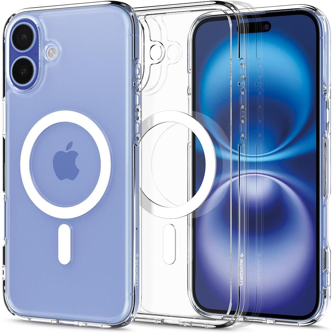 Spigen for iPhone 16 Case, Ultra Hybrid MagFit [Compatible with Magsafe] [Anti-Yellowing] [Military-Grade Protection] - White