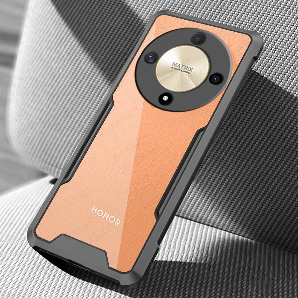 For Honor Magic6 Magic7 Lite Case Acrylic Transparent Armor Shockproof Cover X9c X9b Magic6Lite Magic 6 7 Light 5G Phone Coque