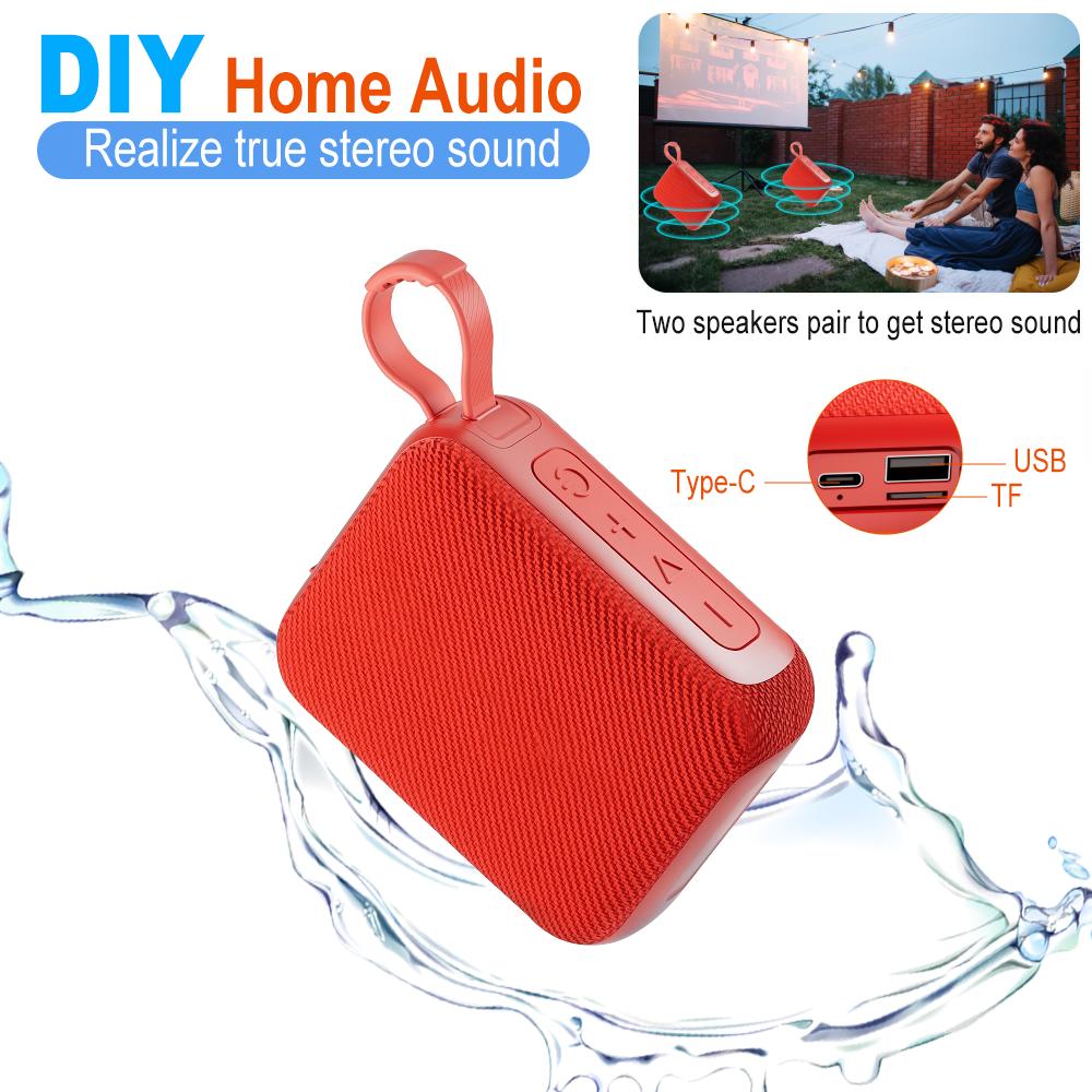 G04 Subwoofer Bluetooth 5.4 Speakers Hi-Fi Audio Supports Tandem Wireless Soundbar Cute Mini Portable Speaker for Home Theater