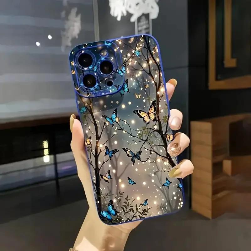 The Yelin fluorescent butterfly case design phone case offers a comfortable grip and effectively protects your phone from collis-CoolChinaGoods