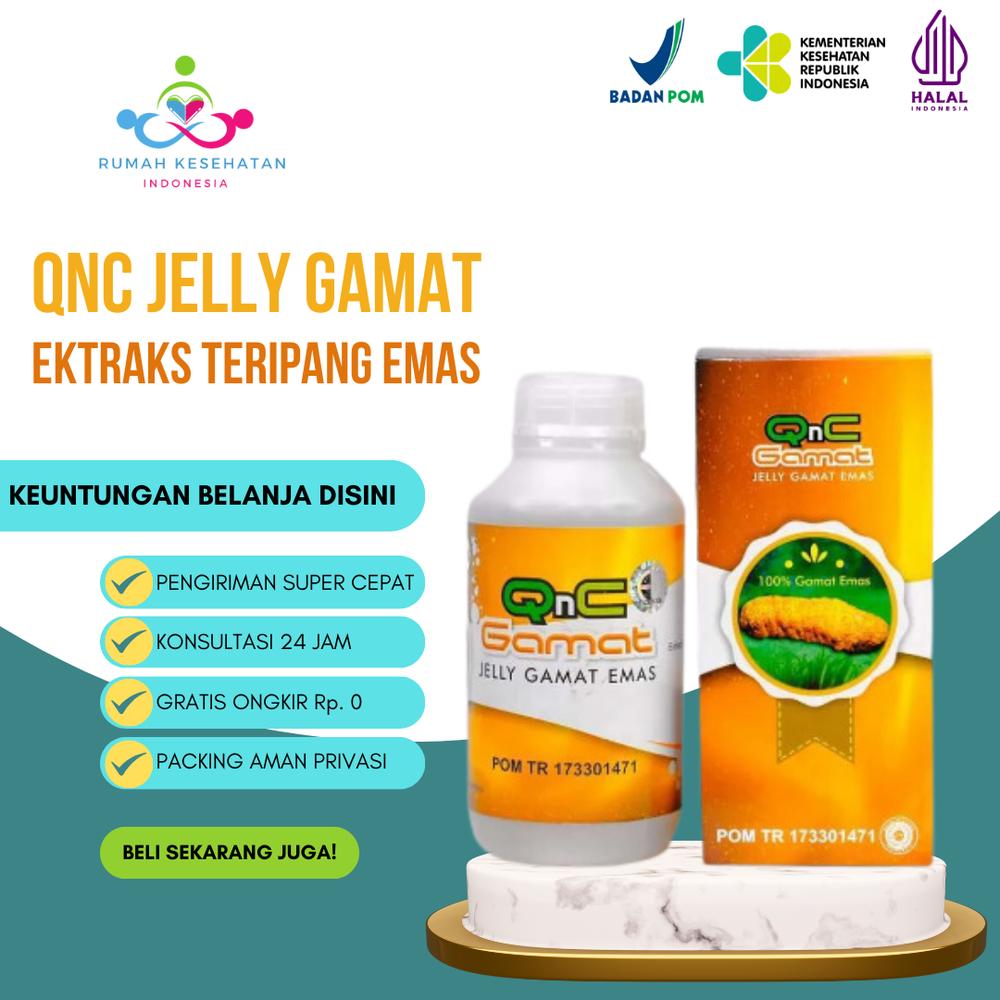 QnC Jelly Gamat Emas Asli 100% Multikhasiat Untuk Penyakit dalam dan Penyakit Luar HALAL BPOM