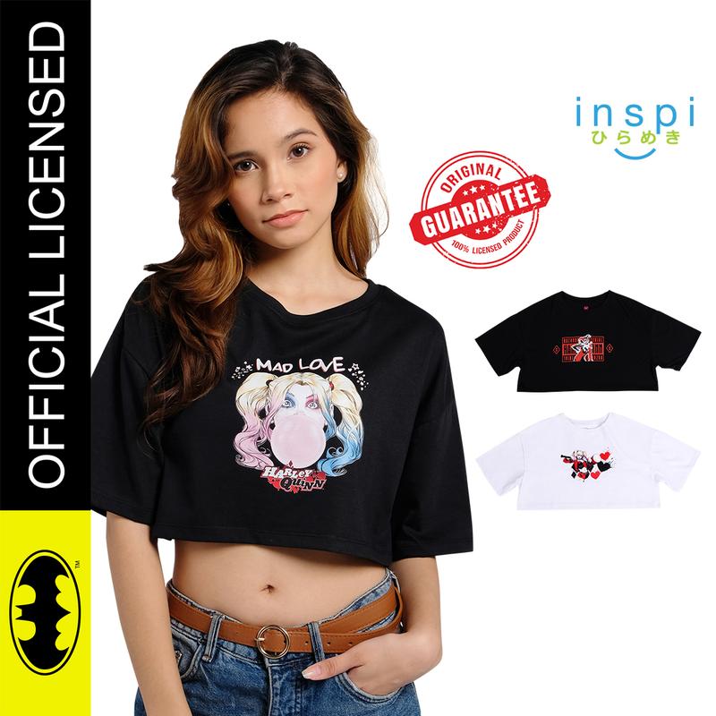 INSPI Warner Bros Batman Oversized Crop Top Collection Tee Ladies Shi…