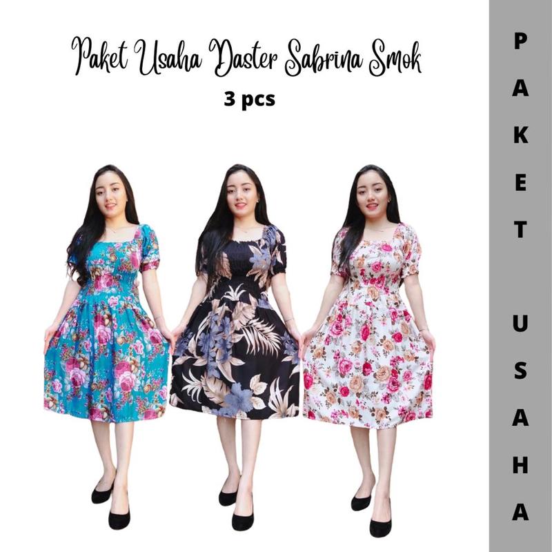 Paket Usaha Daster Sabrina Smok 3 pcs