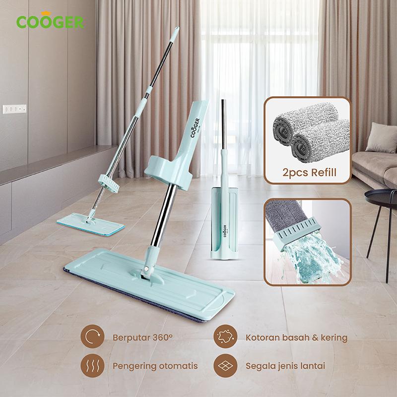 【COD SALES】COOGER Ultra Mop Microfiber Alat Pel Lantai warna Hijau Te…