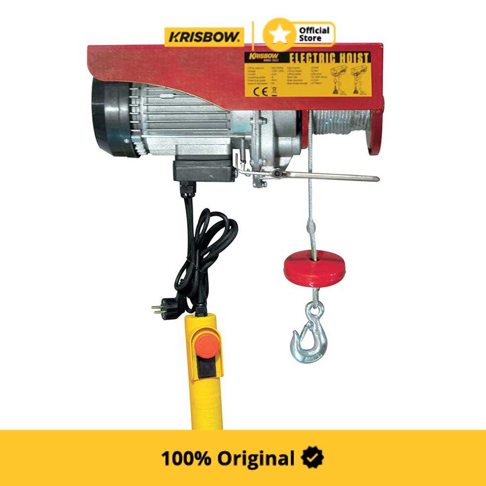Krisbow Alat Derek Elektrik Electric Hoist Reel Double Hook 300 Kg Electric Hoist Winch Listrik Pengangkat Beban Lifting Tool