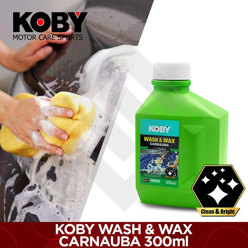 KOBY CARNAUBA WASH AND WAX 300ML HIGH FOAMING AND DEEP CLEANING