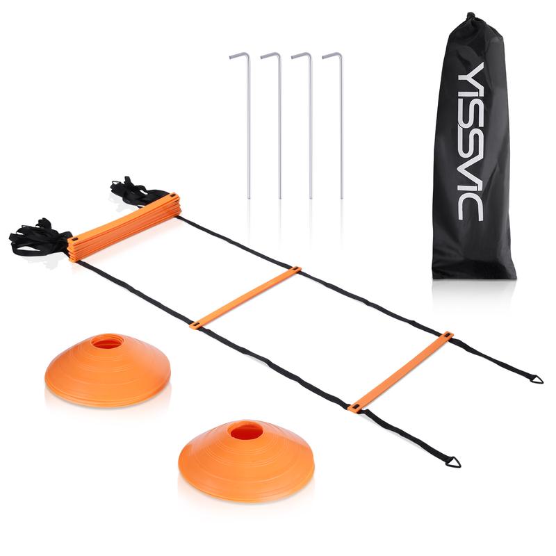 Agility Ladder Speed Ladder 6M 12-Rung with 10 Cones and 4 Stakes