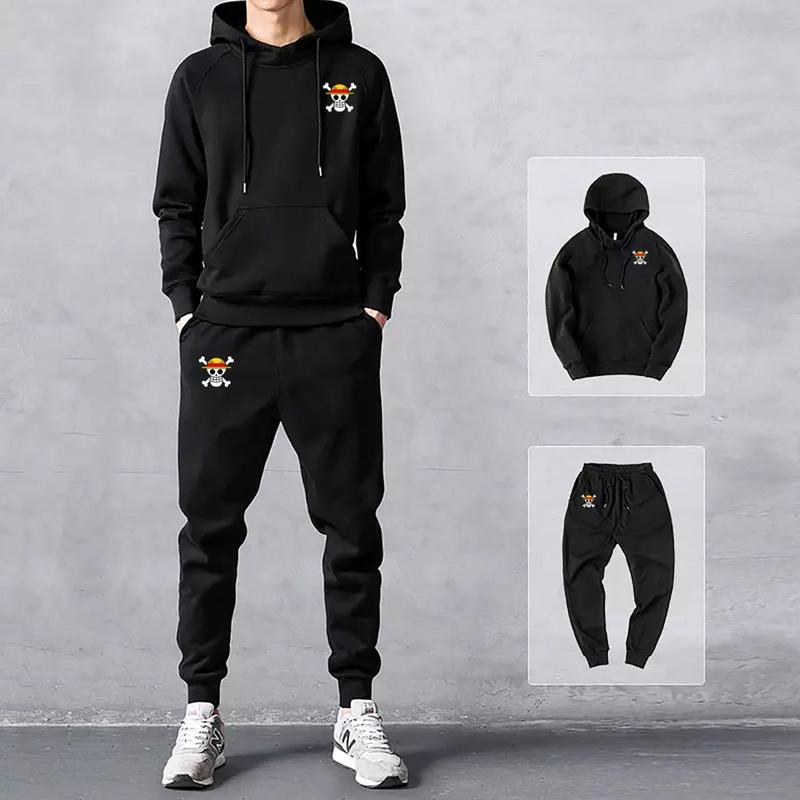 setelan luff  satu set hoodie dan jogger  bahan flecee tebal Katun Le…