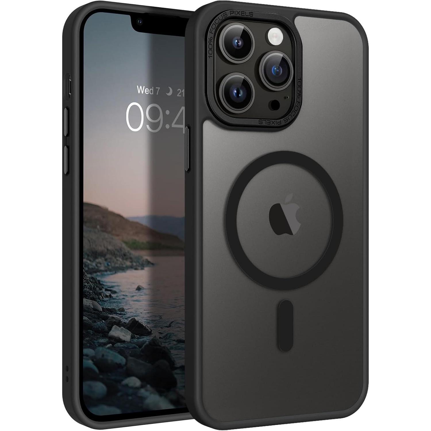 BENTOBEN Magnetic for iPhone 13 Pro Max Case, [Compatible with MagSafe] Translucent Matte Frosted Anti-Fingerprint Slim Shockproof Women Men Protective Cover Case for iPhone 13 Pro Max 6.7