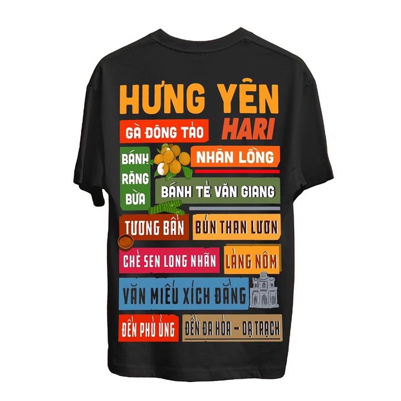 Áo thun HƯNG YÊN tên tỉnh thành địa  local brand  phông cổ tròn tay l…