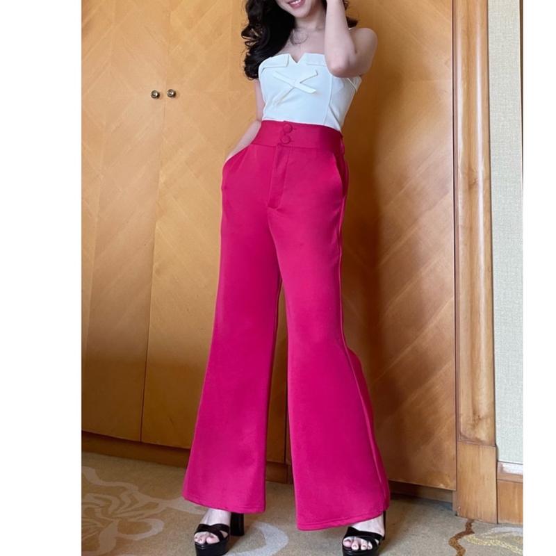 Thalita Button Pants Celana Kulot Cutbray Scuba 75