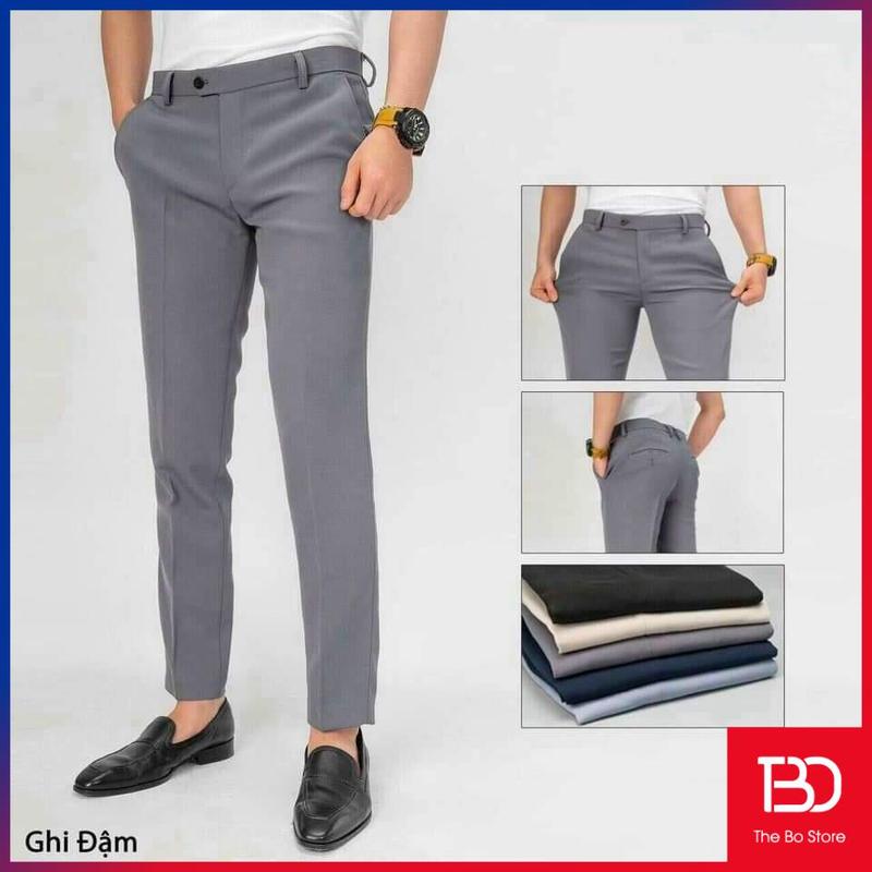 Quần Âu Nam Công Sở Phom Dáng Chuẩn Chất Vải Mưa Tuyết Đẹp Có Co Dãn …