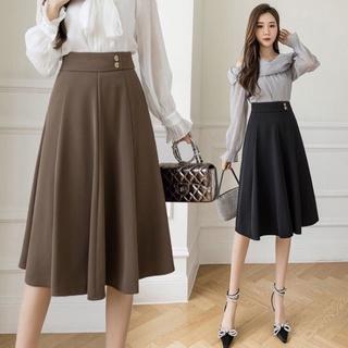 Chân váy midi dài thu đông chất tuyết mưa