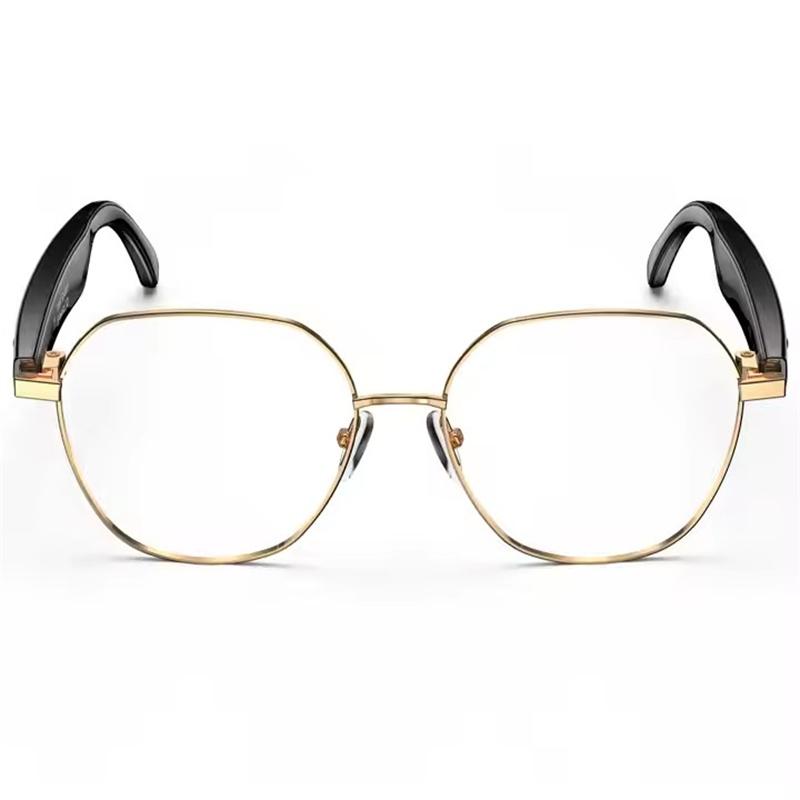 Smart AI Translation Glasses W100B Multilingual Voice Translator BT Call Music Player Wireless Earphone Anti Blue Light Eyeglass