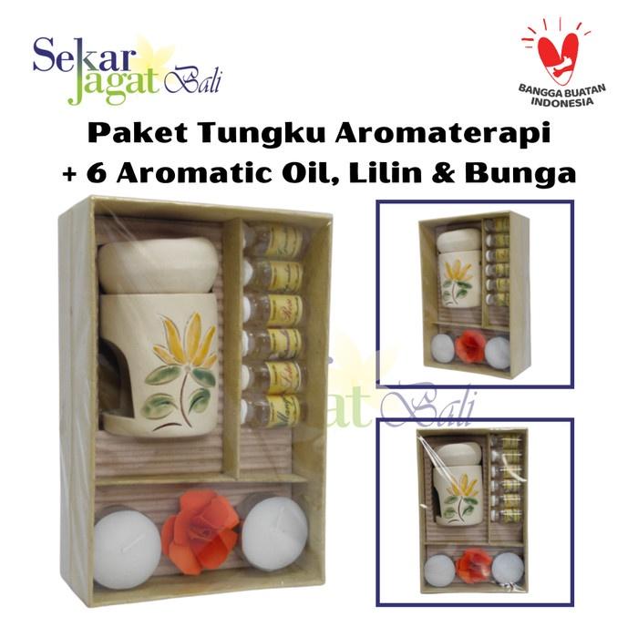 Tungku Aromatherapy  / Tungku Aromaterapi Keramik Lengkap - Paket D