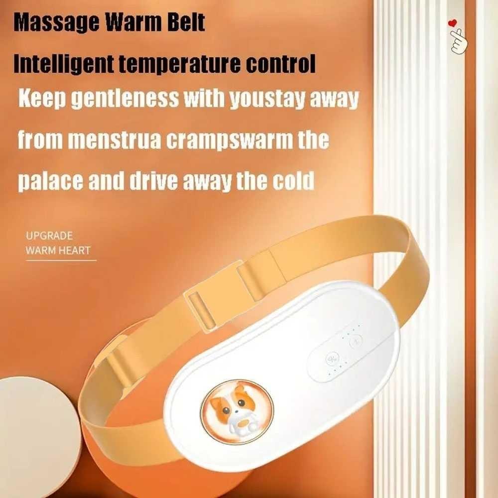 (COD) PROMO MOKARLE Alat Pijat Perut Terapi Nyeri Menstruasi Kompres Panas 4 Level - MK5 - Putih