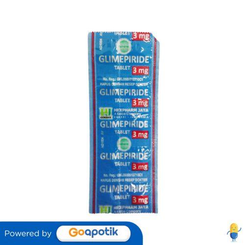 GLIMEPIRIDE HEXPHARM 3 MG STRIP 10 TABLET