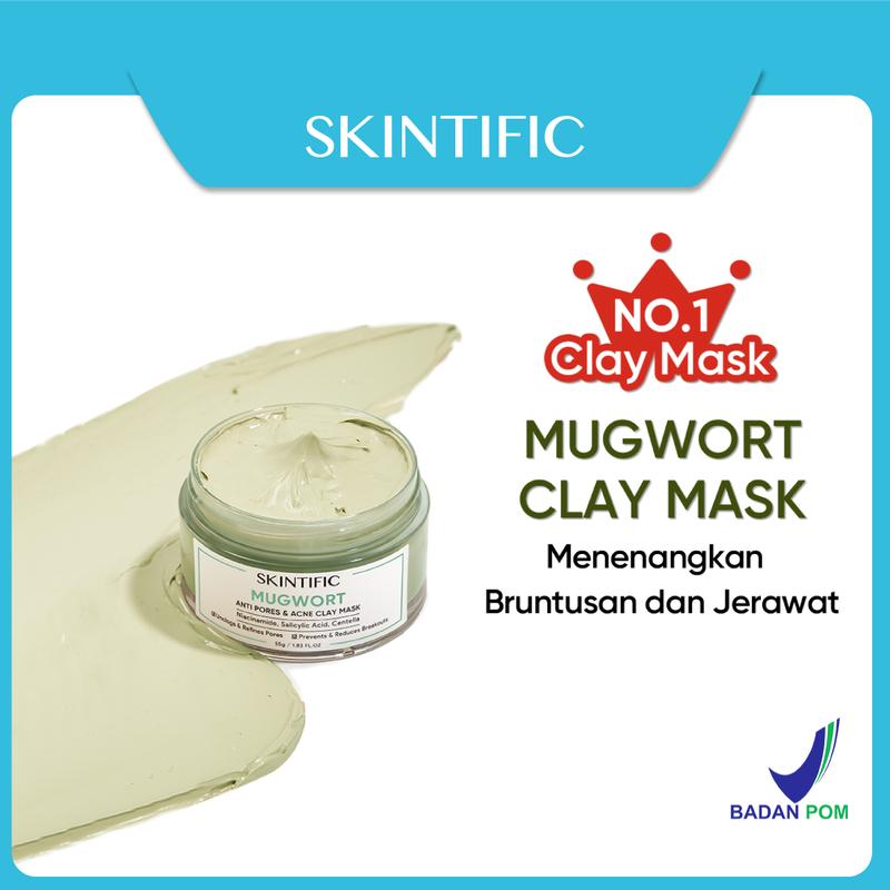 CLAY MASK BIG SALE【Tasyafarasya Approved】SKINTIFIC Mugwort Anti Pores…
