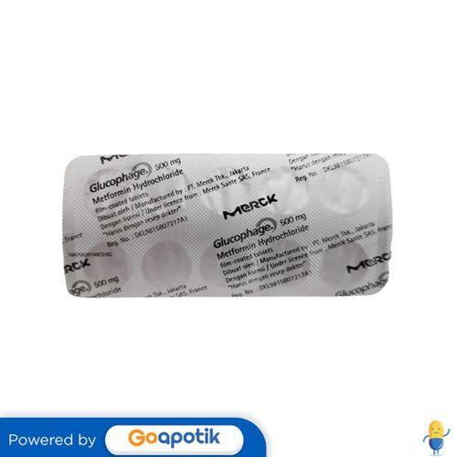 GLUCOPHAGE 500 MG BLISTER 10 TABLET