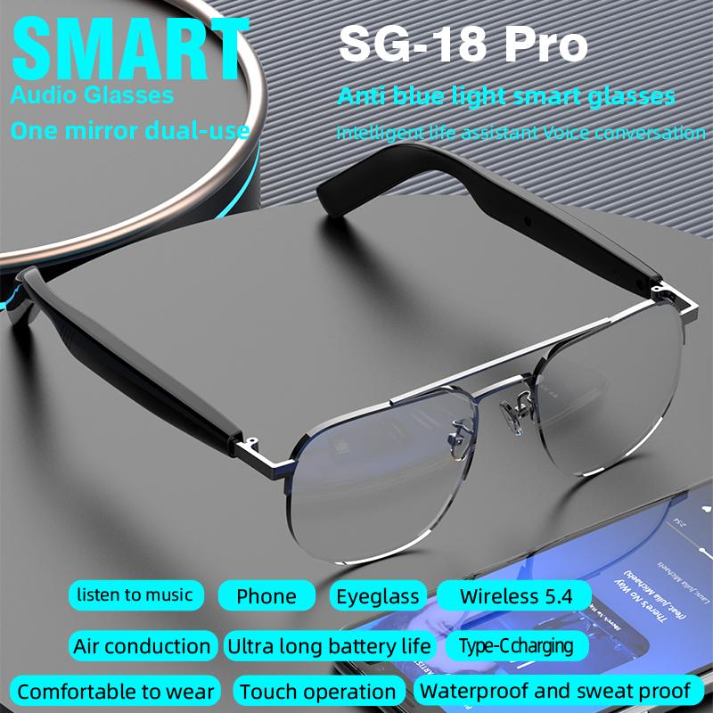 Fashion Sunglasses SG15 Smart Glasses Bluetooth 5.4 Anti-Blue Light Glasses with Music Playback And Phone Answering