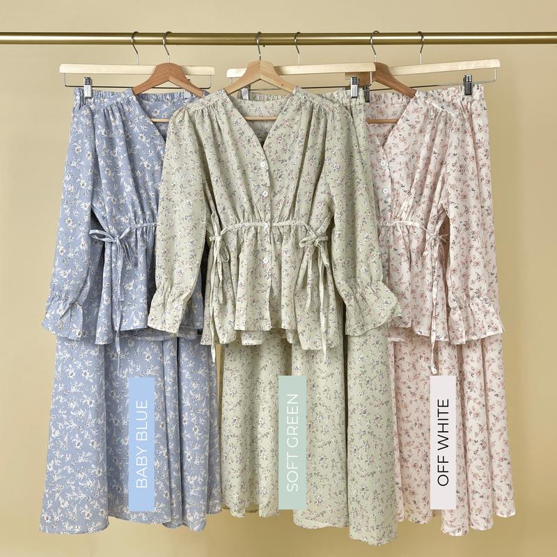 Amanda Set (Floral 1) - Casual Dresses