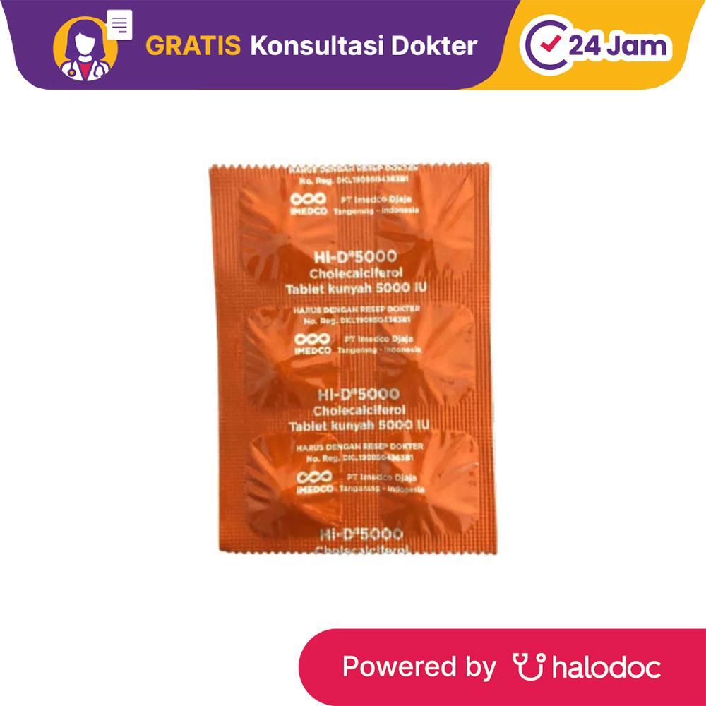 Hi-D 5000 Vitamin D3 6 Tablet Kunyah