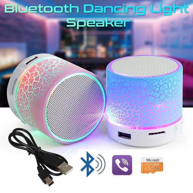 Bluetooth Mini Speaker Wireless Speaker Colorful LED TF Card USB Subw…
