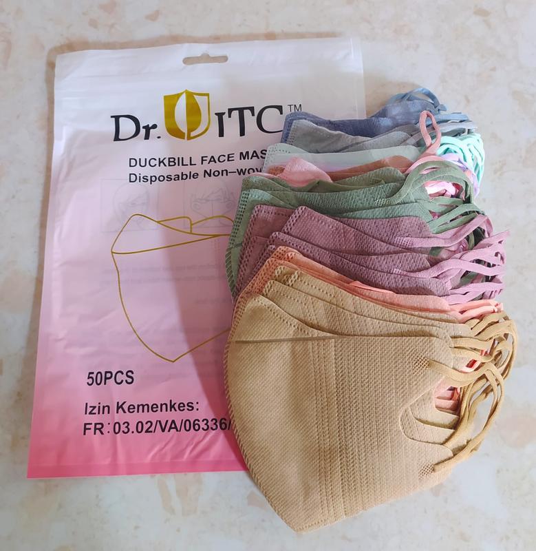 MASKER DUCKBILL MIX WARNA Dr. ITC 1 BOX ISI 50 PCS